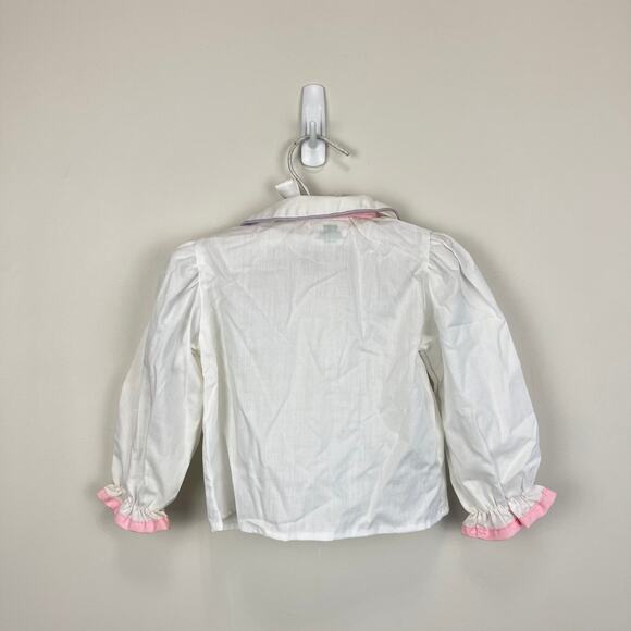 Vintage Healthtex Long Sleeve White Ruffle Blouse 18 Months USA - Picture 5 of 7